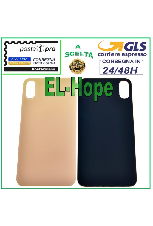 GLASS BACK BODY BATTERY COVER FOR APPLE IPHONE XS BACK COVER PINK GOLD