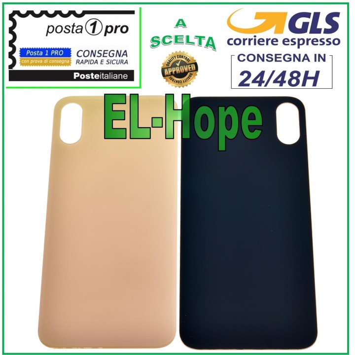 GLASS BACK BODY BATTERY COVER FOR APPLE IPHONE XS BACK COVER PINK GOLD