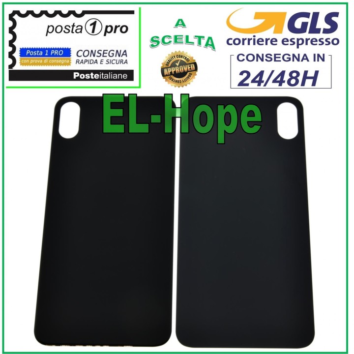 GLASS BACK BODY BATTERY COVER FOR APPLE IPHONE XS MAX COVER BLACK