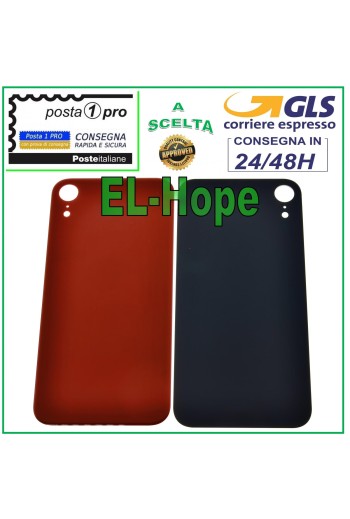 GLASS BACK BODY BATTERY COVER FOR APPLE IPHONE XR BACK CASE COVER RED