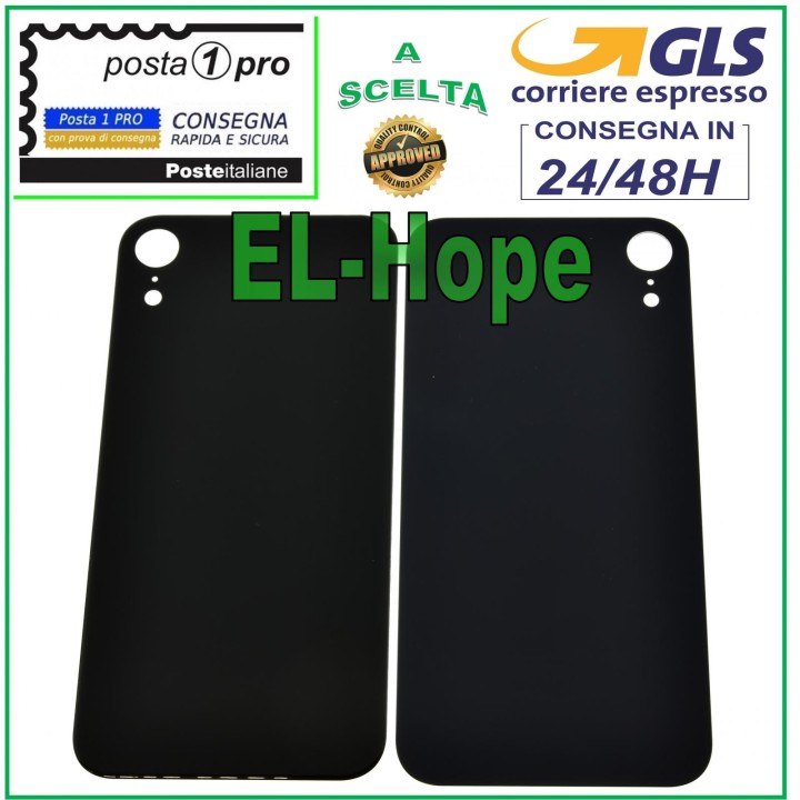 GLASS BACK BODY BATTERY COVER FOR APPLE IPHONE XR BACK COVER BLACK