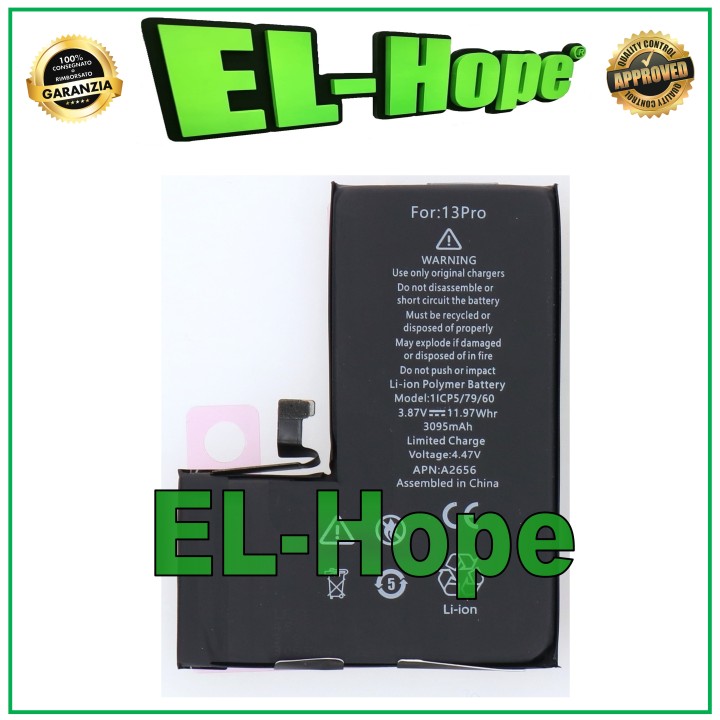 REPLACEMENT BATTERY FOR IPHONE 13 PRO 3095 mAh 4.47V