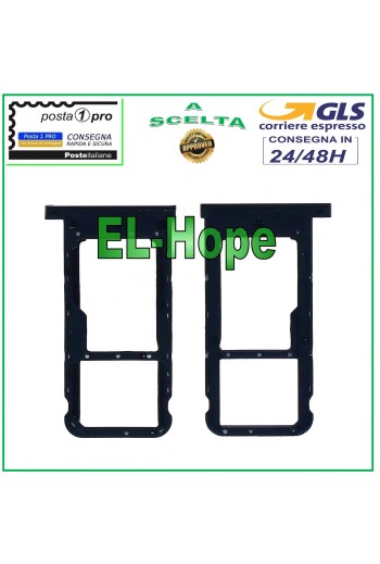 SLOT CART SIM CARD HOLDER MICRO SD HUAWEI P SMART PLUS 2019 POT-LX1T BLACK