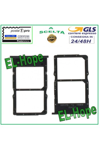SLOT CART COMPARTMENT DUAL SIM CARD HOLDER HUAWEI P40 LITE JNY-L21A LX1 BLACK