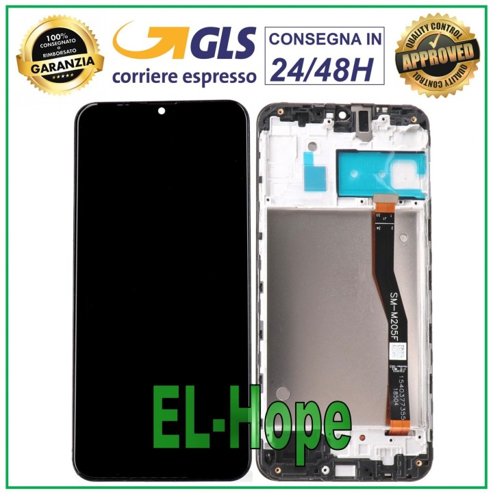 DISPLAY FRAME LCD PARI ORIGINAL SAMSUNG GALAXY M20 SM M205F TOUCH SCREEN GLASS