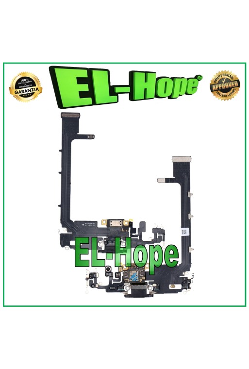 APPLE IPHONE 11 PRO MAX CHARGING CONNECTOR MICROPHONE FLAT DOCK CHIP CHARGE BLACK