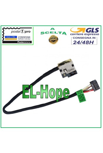DC POWER JACK NOTEBOOK HP 250 260 G3 FLAT FLEX CHARGE POWER CONNECTOR