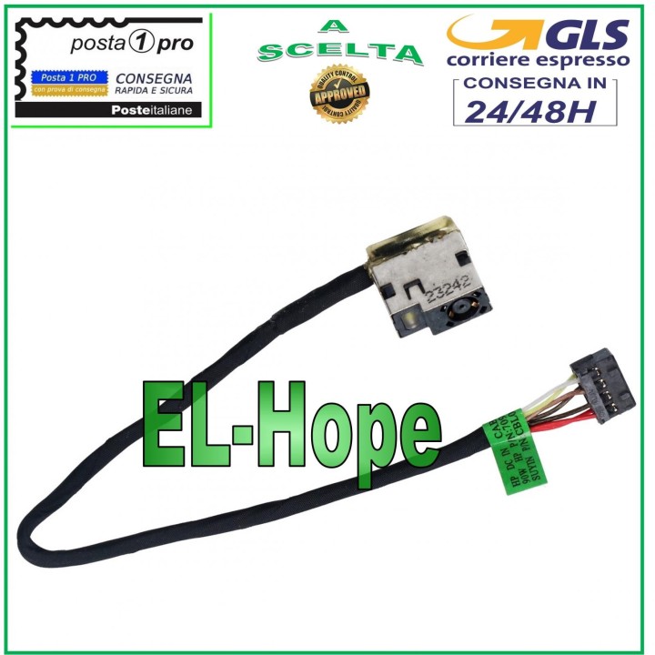 DC POWER JACK NOTEBOOK HP 250 260 G3 FLAT FLEX CHARGE POWER CONNECTOR