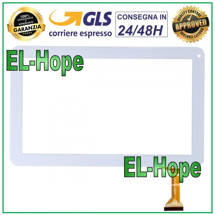 TOUCH SCREEN GLASS TABLET MAJESTIC TAB-201 3G DIGITIZER 10.1  ORIGINAL WHITE