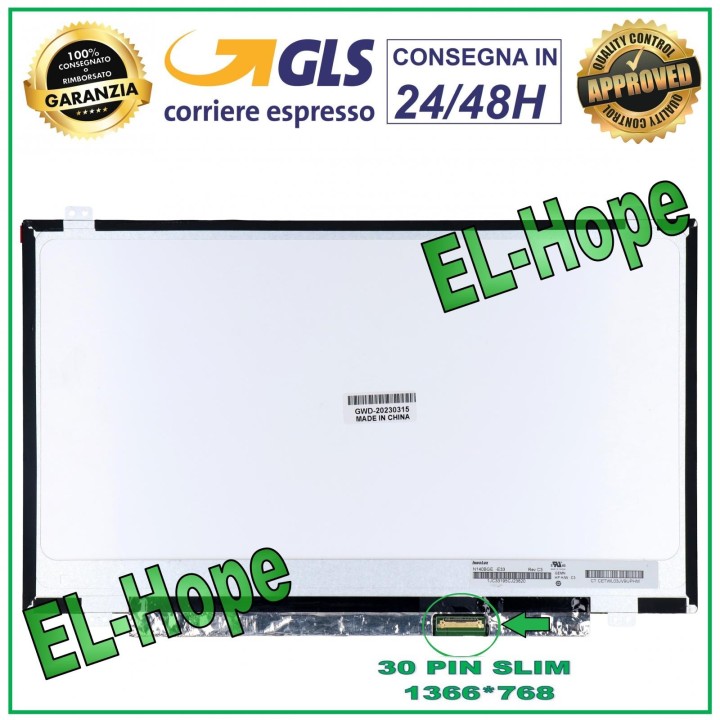 DISPLAY N140BGE-E33 Rev.C3 LCD NOTEBOOK 14  30 PIN SLIM 1366*768 HD LED SCREEN