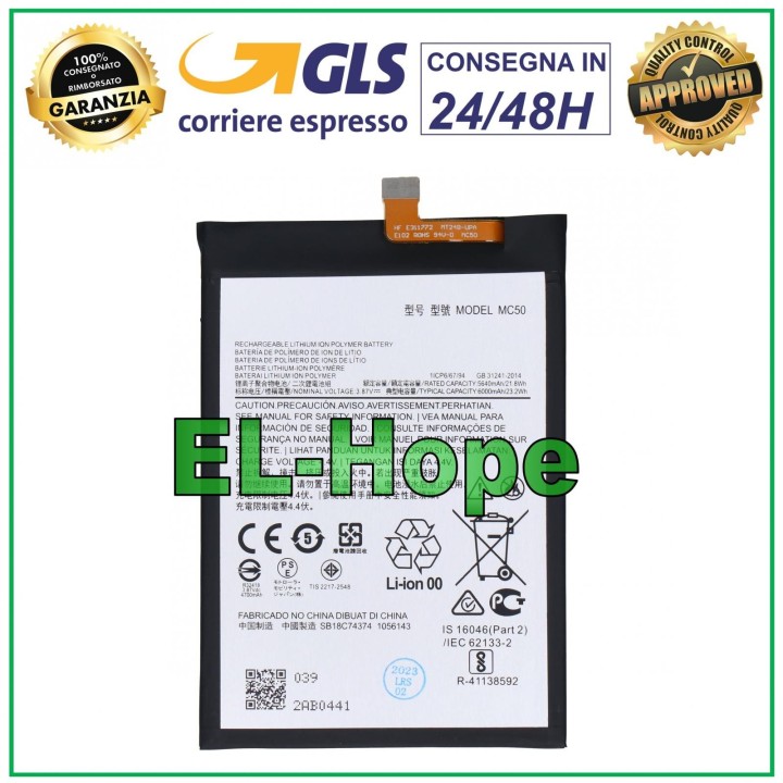 MC50 BATTERY FOR MOTOROLA MOTO G9 POWER XT2091 6000 mAh BATTERY EQUAL TO ORIGINAL