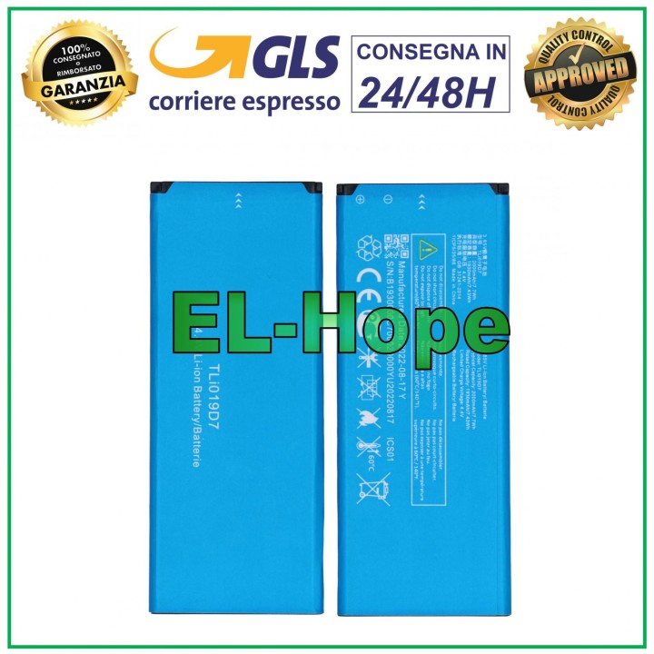 BATTERY TLI019D7 FOR ALCATEL 1 ONE OT 5033A 5033X 5033Y 5033D EQUAL ORIGINAL