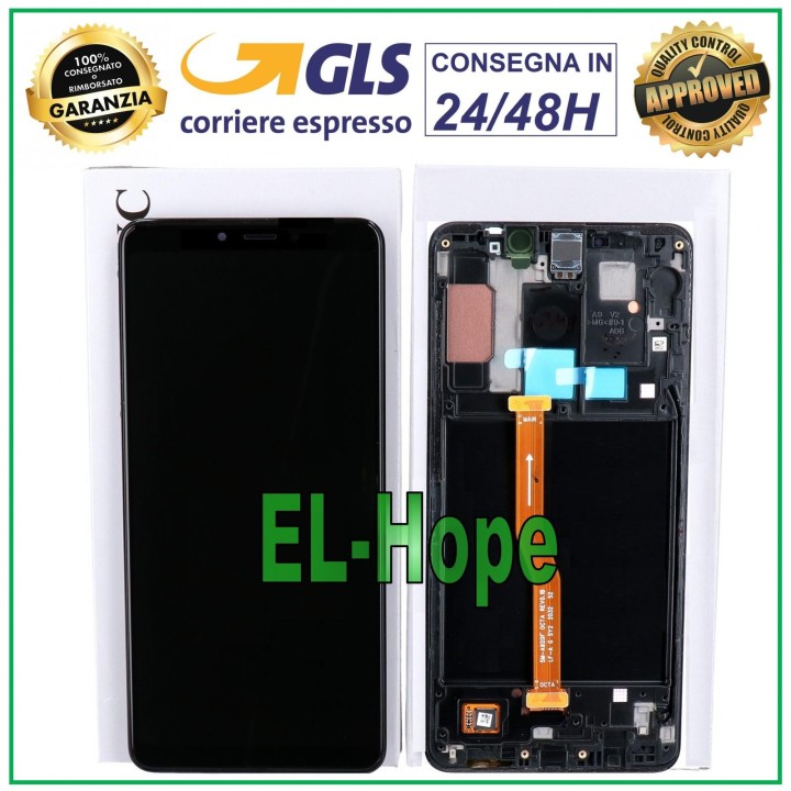 ORIGINAL FRAME DISPLAY SAMSUNG A9 2018 SM A920 TOUCH SCREEN BLACK GH82-18322A