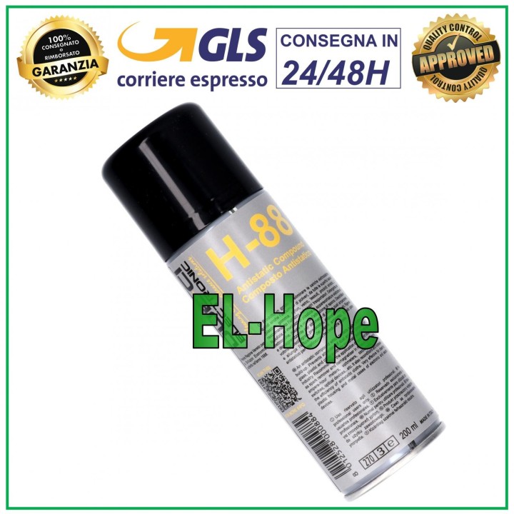 SPRAY REMOVES ELECTROSTATIC CHARGES ANTISTATIC COMPOUND 200 ml H-88 DUE CI