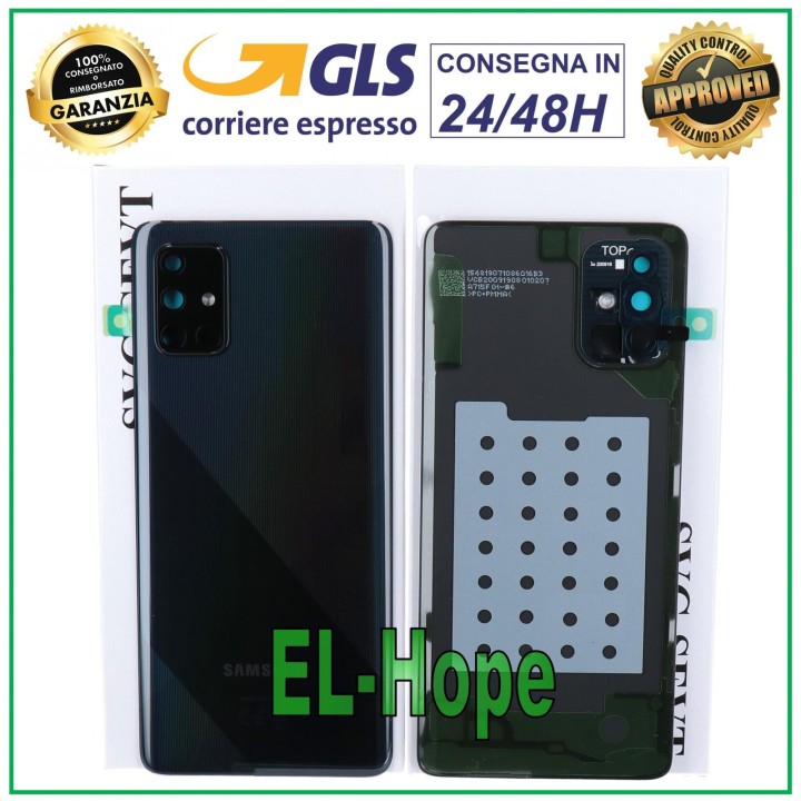 ORIGINAL SAMSUNG GALAXY A71 SM-A715 BATTERY COVER BLACK BACK COVER