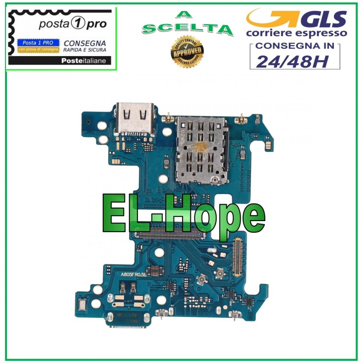 CHARGING CONNECTOR SIM READER SAMSUNG GALAXY A80 SM-A805F MICROPHONE CHARGING