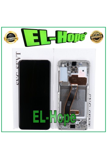 ORIGINAL FRAME LCD DISPLAY SAMSUNG GALAXY S20 SM-G980 G981 TOUCH SCREEN WHITE