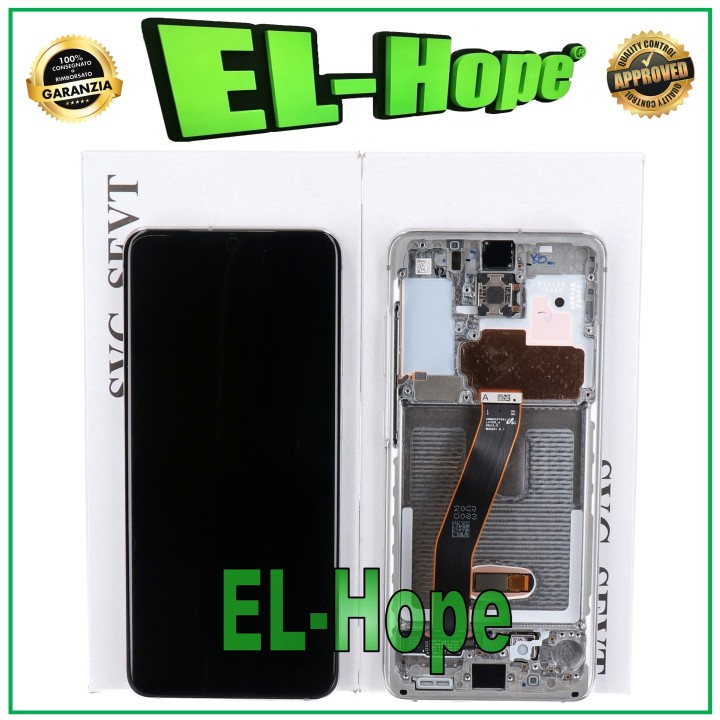 ORIGINAL FRAME DISPLAY SAMSUNG S20 SM-G980 G981 TOUCH SCREEN WHITE GH82-22123B