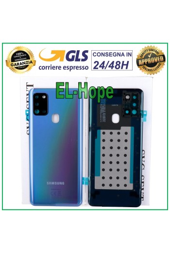 ORIGINAL SAMSUNG GALAXY A21S SM-A217 BATTERY COVER BACK COVER BLUE