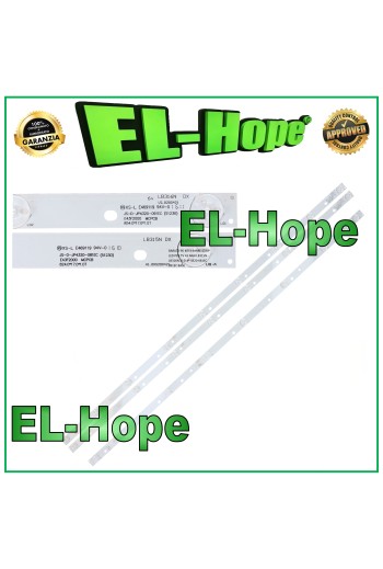 KIT OF 3 LED STRIP BARS FOR 43 TV AKAI LB316N - LB315N JS-D-JP-4320-081EC / 091EC
