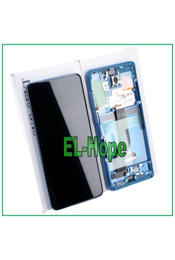 ORIGINAL FRAME LCD DISPLAY SAMSUNG GALAXY S20+ PLUS SM-G985 G986 TOUCH AURA BLUE