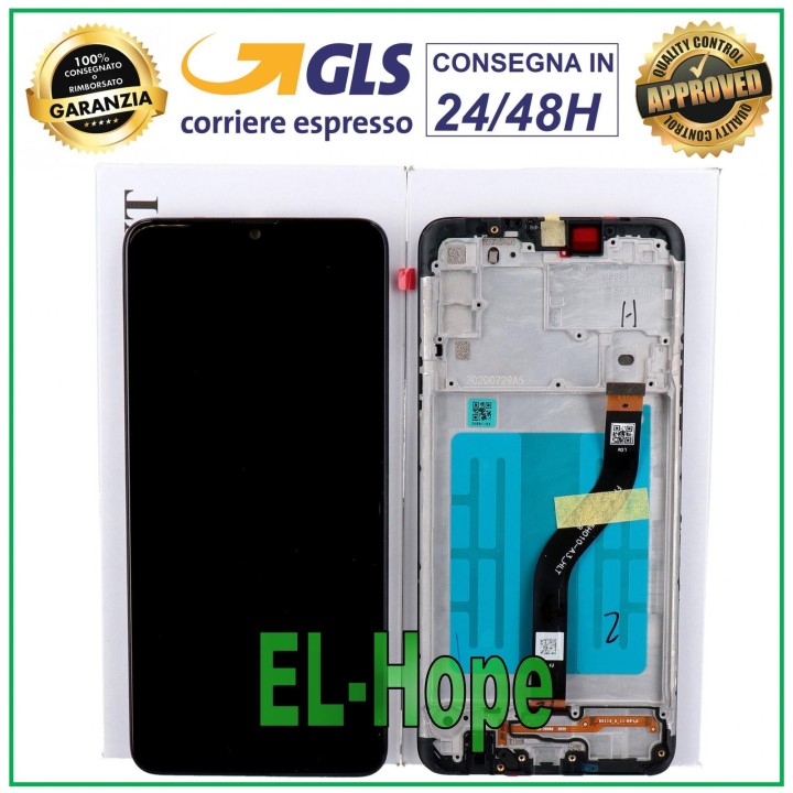 ORIGINAL FRAME DISPLAY SAMSUNG GALAXY A20S SM-A207 TOUCH BLACK GLASS GH81-17774A