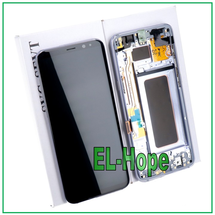ORIGINAL FRAME LCD DISPLAY SAMSUNG S8+ PLUS SM-G955 F TOUCH PURPLE GH97-20470C