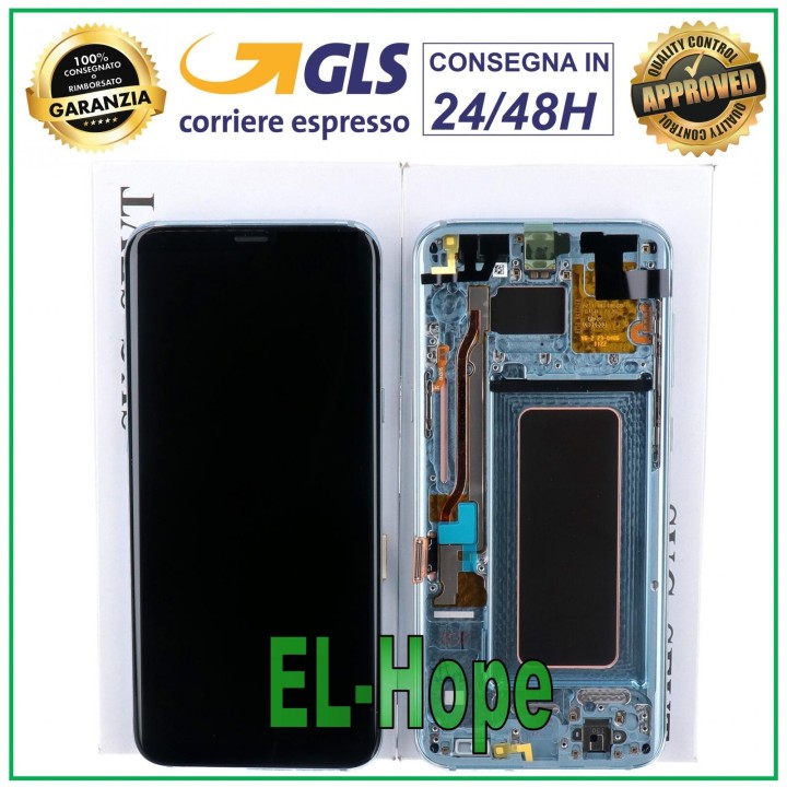 ORIGINAL FRAME DISPLAY SAMSUNG S8 PLUS SM-G955 F/FN TOUCH SCREEN BLUE GH97-20470