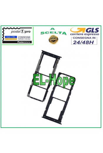 SLOT CARRIAGE READER SIM CARD COMPARTMENT SD XIAOMI REDMI 9 9i 9A 9C 9AT 10A BLACK