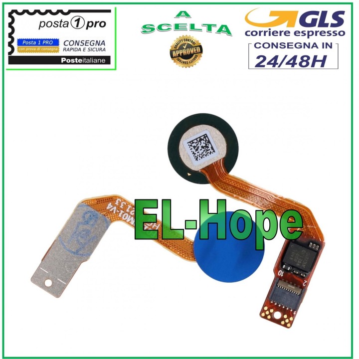 FLAT FINGERPRINT SENSOR KEY HUAWEI MATE 20 HMA-L09 L29 BLUE