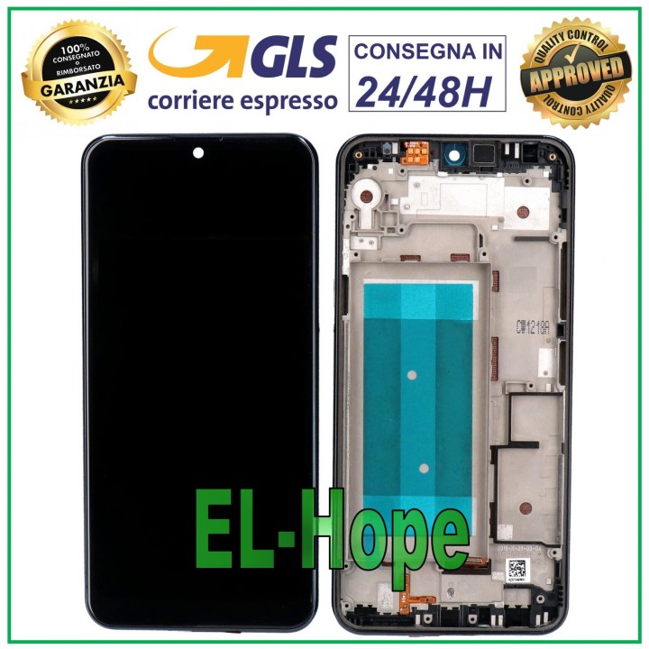 LCD DISPLAY FRAME FOR LG Q60 2019 LMX525EAW LMX525ZAW TOUCH SCREEN GLASS SCREEN