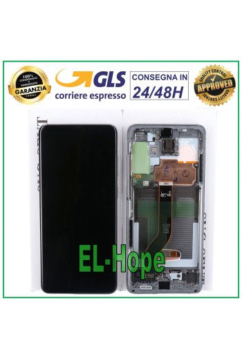 ORIGINAL FRAME LCD DISPLAY SAMSUNG GALAXY S20+ PLUS SM-G985 G986 5G TOUCH GRAY