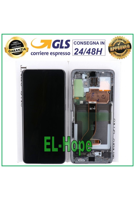 ORIGINAL FRAME LCD DISPLAY SAMSUNG GALAXY S20+ PLUS SM-G985 G986 5G TOUCH GRAY