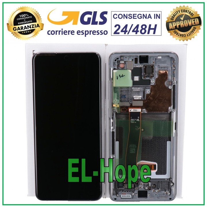 ORIGINAL FRAME DISPLAY SAMSUNG S20 ULTRA SM-G988 TOUCH SCREEN GRAY GH82-22271B