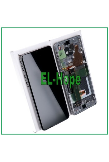 ORIGINAL FRAME LCD DISPLAY SAMSUNG GALAXY S20 ULTRA SM-G988 TOUCH SCREEN GRAY