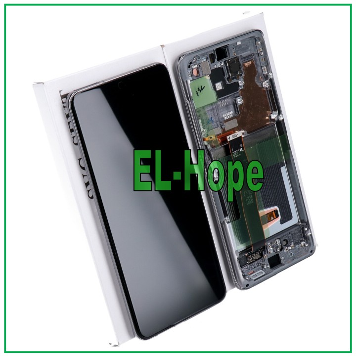 ORIGINAL FRAME DISPLAY SAMSUNG S20 ULTRA SM-G988 TOUCH SCREEN GRAY GH82-22271B