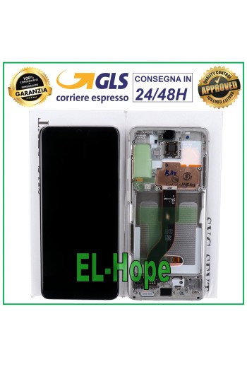 ORIGINAL FRAME LCD DISPLAY SAMSUNG GALAXY S20 PLUS SM-G985 G986 5G TOUCH WHITE