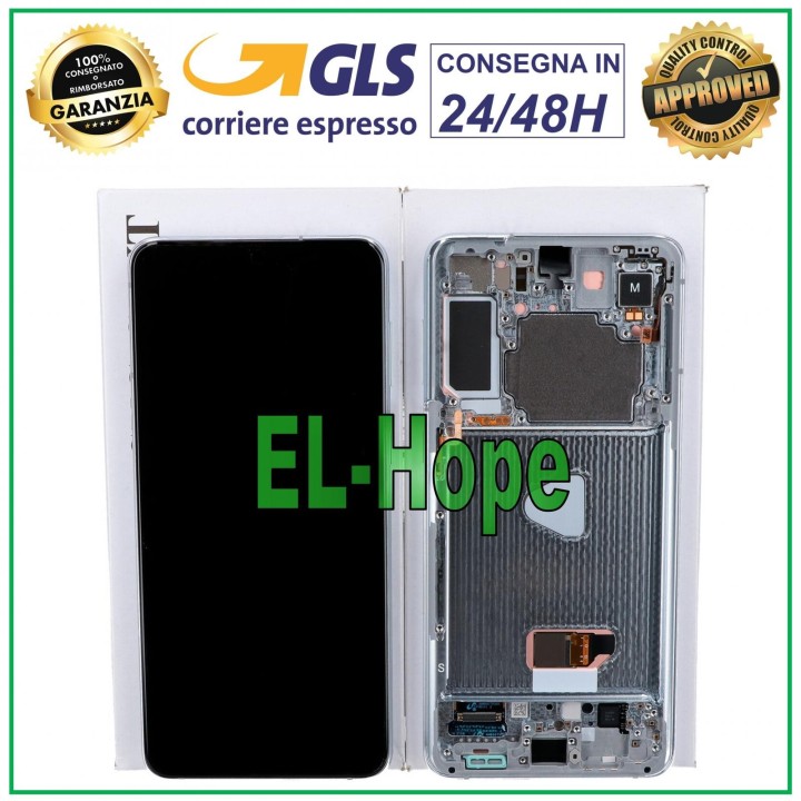ORIGINAL DISPLAY FRAME SAMSUNG S21+ PLUS SM-G996 TOUCH SILVER GH82-24554C