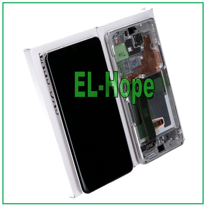 ORIGINAL FRAME LCD DISPLAY SAMSUNG S20 ULTRA SM-G988 TOUCH WHITE GH82-22271C