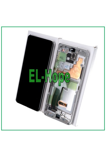 ORIGINAL FRAME LCD DISPLAY SAMSUNG GALAXY S20 ULTRA SM-G988 TOUCH SCREEN WHITE