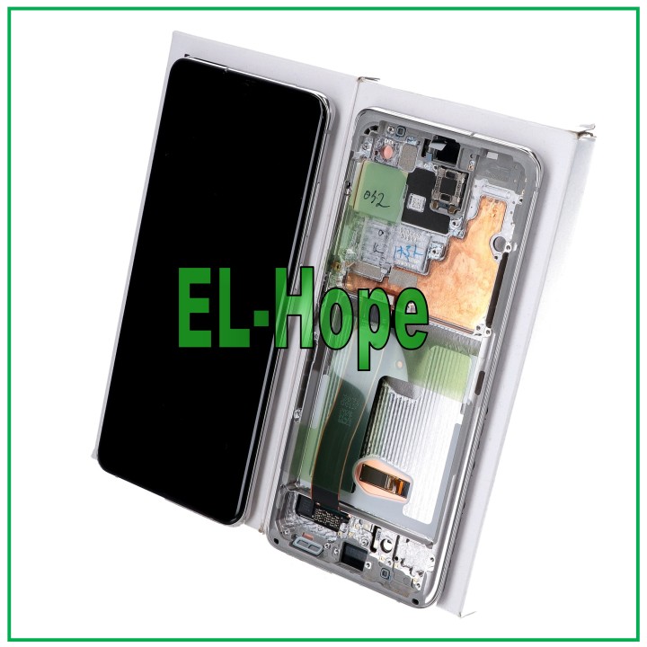 ORIGINAL FRAME LCD DISPLAY SAMSUNG S20 ULTRA SM-G988 TOUCH WHITE GH82-22271C