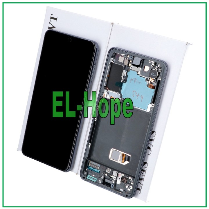 ORIGINAL DISPLAY FRAME SAMSUNG S21 SM-G991 TOUCH SCREEN BLACK GRAY GH82-24718A