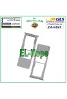 TROLLEY SLOT SIM CARD + MICRO SD SAMSUNG GALAXY A20 SM-A205F SILVER CARD COMPARTMENT