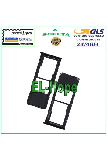 SLOT CART SIM CARD COMPARTMENT + MICRO SD SAMSUNG GALAXY A20 SM-A205F BLACK