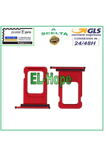 SLOT CART COMPARTMENT HOLDER NANO SIM CARD HOUSING CARD FOR APPLE IPHONE 11 RED
