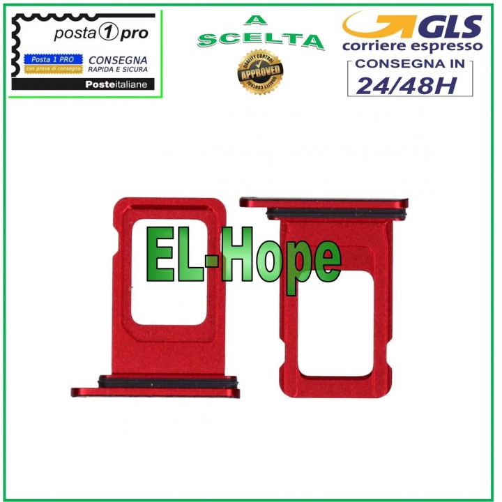 SLOT CART COMPARTMENT HOLDER NANO SIM CARD HOUSING CARD FOR APPLE IPHONE 11 RED