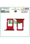 SLOT CART COMPARTMENT HOLDER NANO SIM CARD HOUSING CARD FOR APPLE IPHONE 11 RED