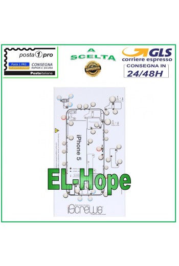 ISCREWS MAP SCREW HOUSING PAD ILLUSTRATED FOR DISASSEMBLY APPLE IPHONE 5