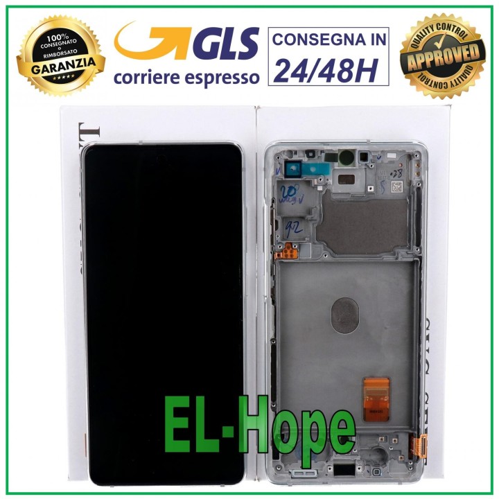 ORIGINAL FRAME DISPLAY SAMSUNG S20 FE SM-G780F TOUCH SCREEN WHITE GH82-24220B
