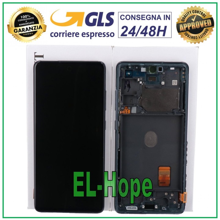 ORIGINAL FRAME LCD DISPLAY SAMSUNG GALAXY S20 FE SM-G780F TOUCH SCREEN NAVY BLUE